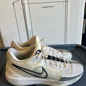 Nike Sabrina Cream and Black Athletic Shoes